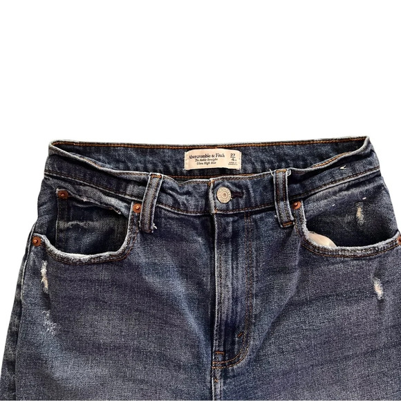 Abercrombie & Fitch 90s Ankle Straight High Rise 27/4 Distressed - Picture 3 of 6